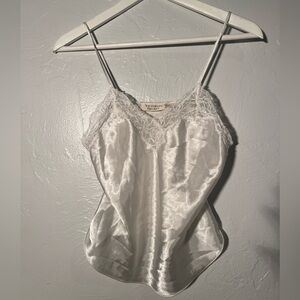Vintage Victoria's Secret Shimmering White W Lace Camisole